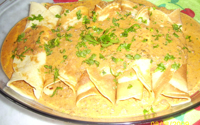 Panqueca com carne moída