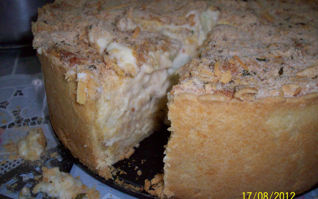 Torta de bacalhau com batatas