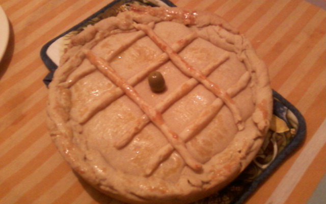 Empadão de frango com catupiry