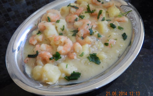 Bobó de camarão fitness