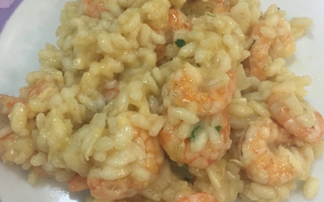Risoto de camarão com limão siciliano Gran JM
