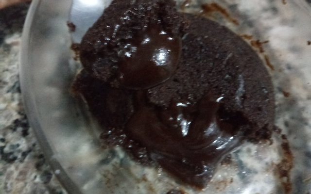 Petit Gateau Vegano com cacau