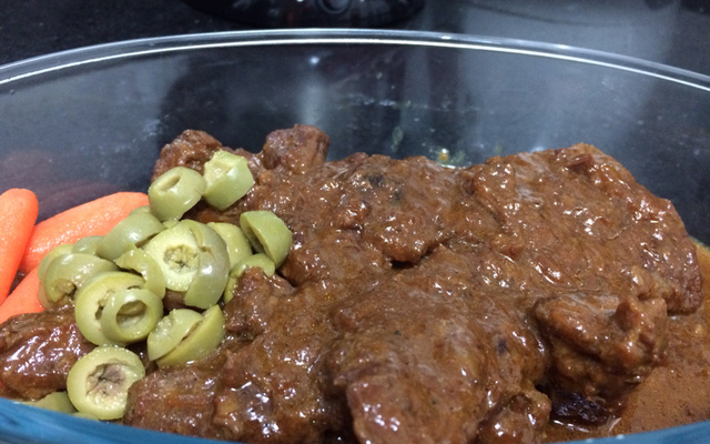 Capa de filé na panela de pressão