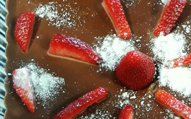 Sobremesa chococreme com morango