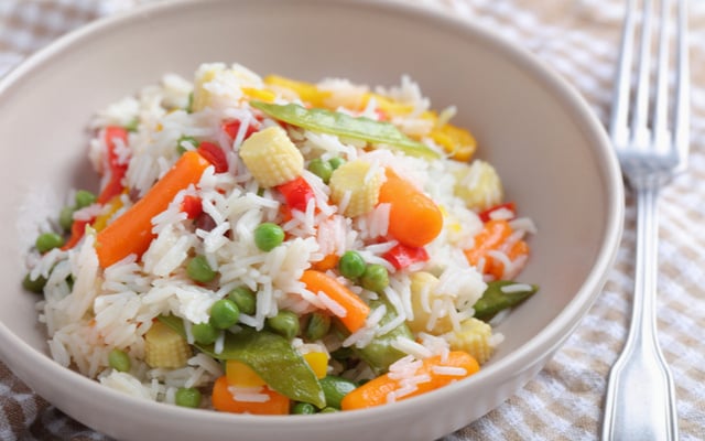 Arroz colorido de Natal