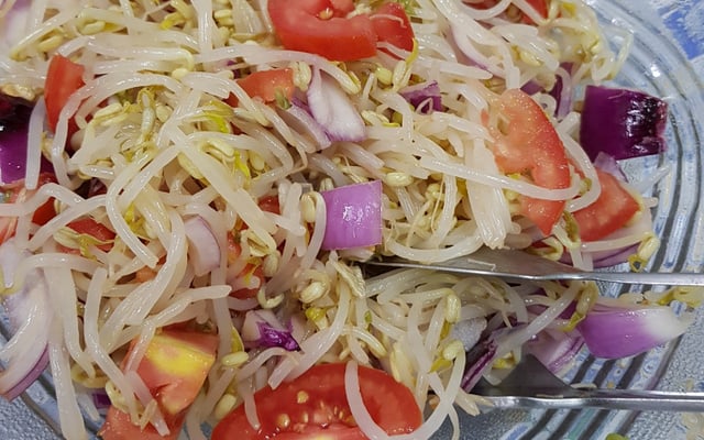 Salada de broto de feijão