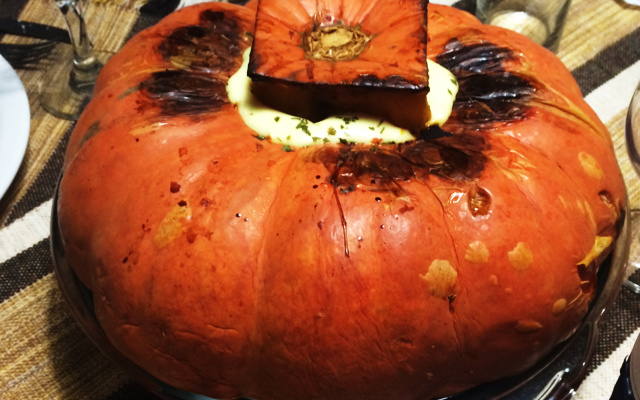 Carne seca na moranga com cream cheese