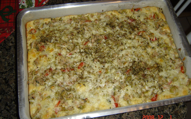 Torta -Pizza rápida de sardinha