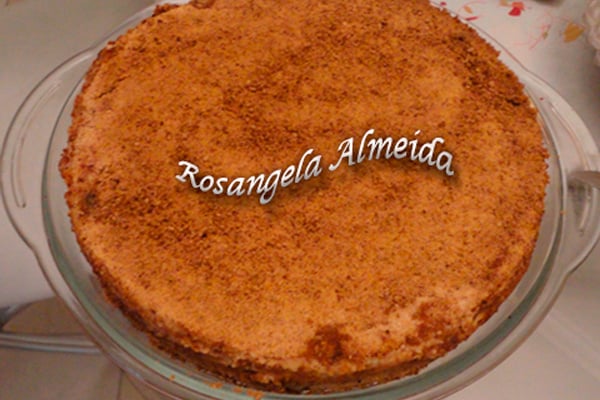 Bolo de farofa com banana