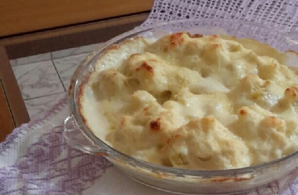 Couve-flor gratinada