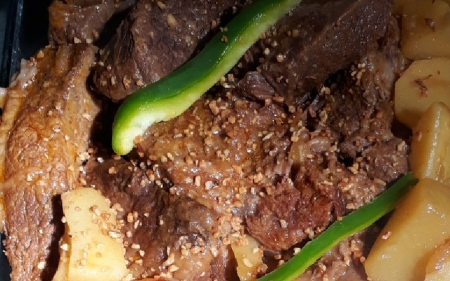 Capa de filé na panela de pressão