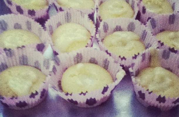 Muffins de baunilha e chocolate