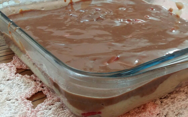 Bombom aberto de morango