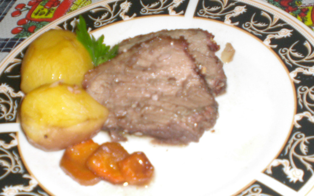 Picanha de forno com batatas