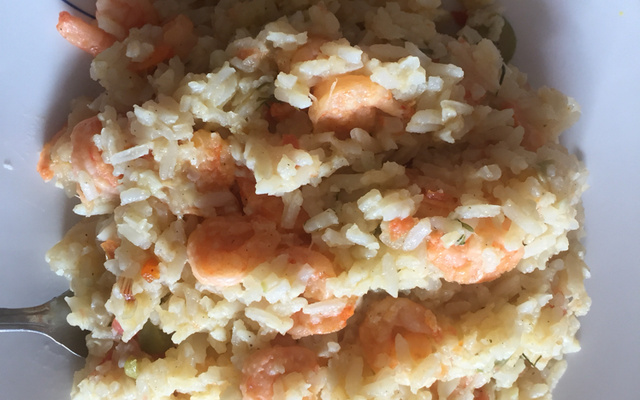 Risoto de limão siciliano com camarões