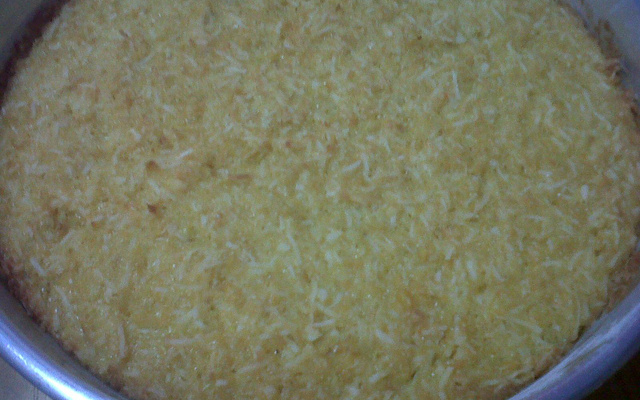 Bolo de milho e coco