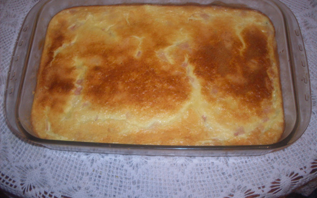 Quiche de queijo e presunto