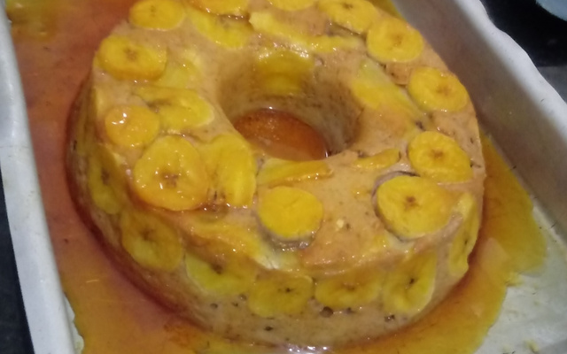 Pudim rápido de banana caturra
