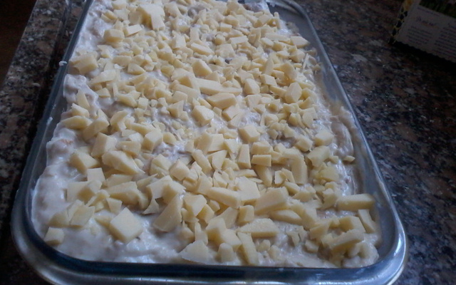 Torta cremosa de pão de forma