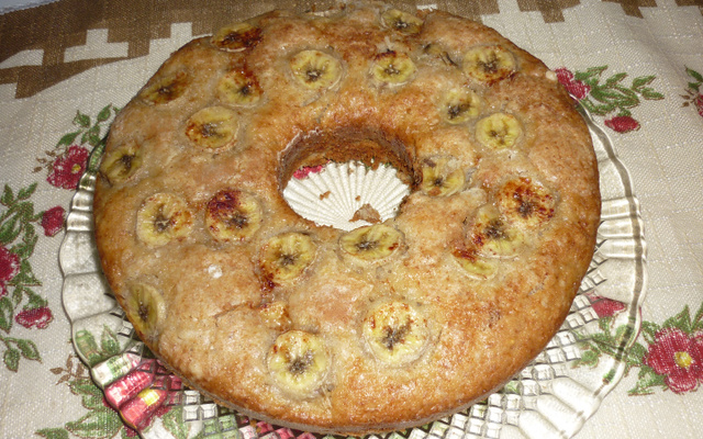 Bolo cuca de banana especial da tarde