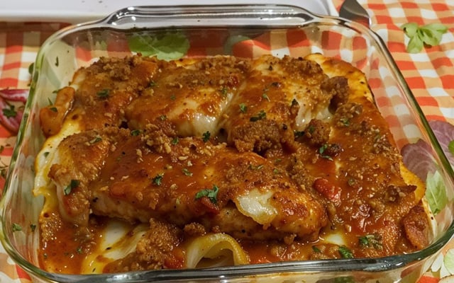 Filé de frango à parmegiana