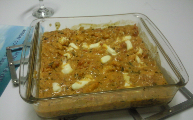 Camarão com requeijão