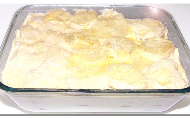 Assado de batata com creme de leite