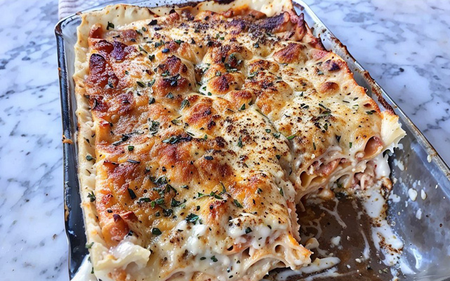 Lasanha de frango com queijo