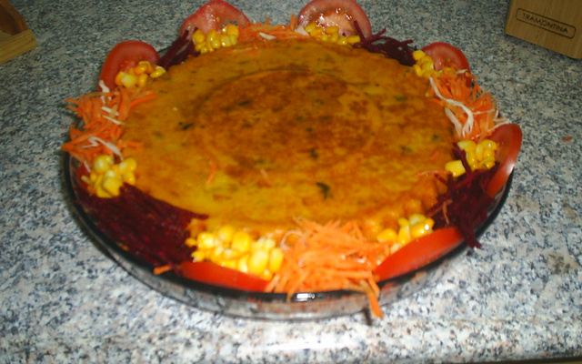 Bolo de abobóra com calabresa