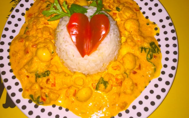 Estrogonofe de camarão