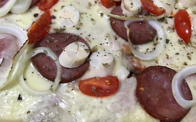 Pizza prática de pão de forma