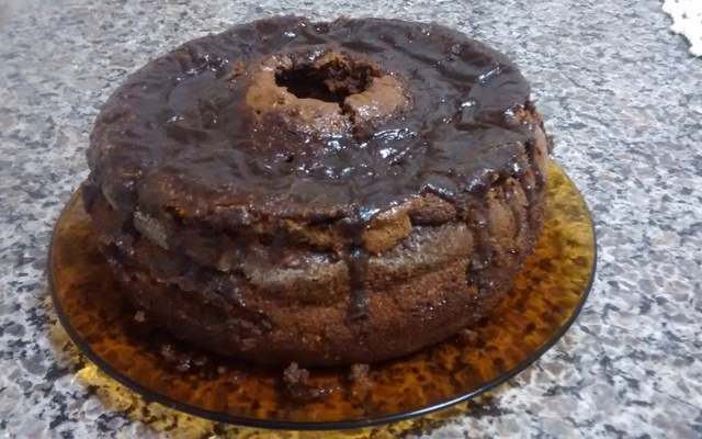 Bolo de chocolate de liquidificador