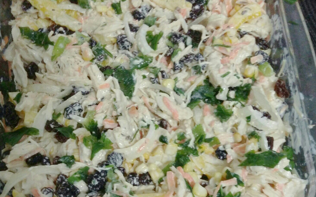 Salpicão de frango com creme de leite