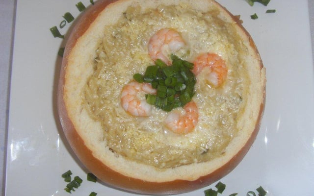 Risoto de Camarão e Gorgonzola no Pão Italiano - Risoto do Feu