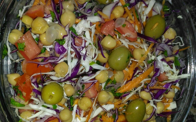 Salada de grão-de-bico