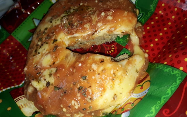 Hambúrguer à parmegiana da Luuh