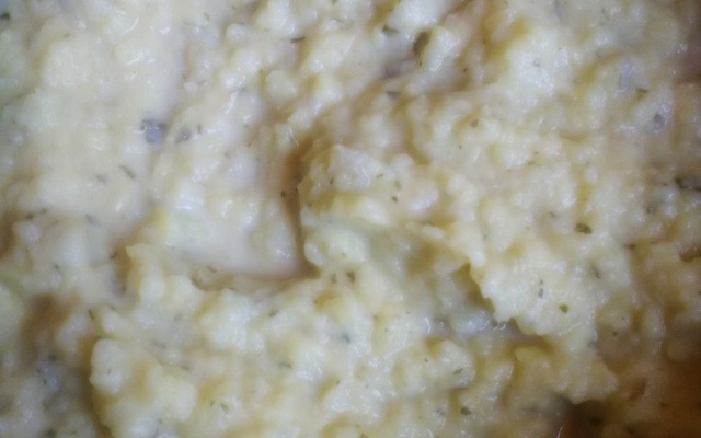 Purê de batata doce com salsinha