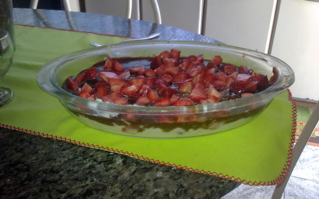 Delicia gelada de morango