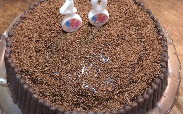 Bolo de Kit Kat à minha moda