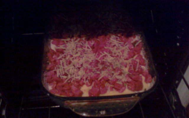 Torta salgada de espinafre e salsicha