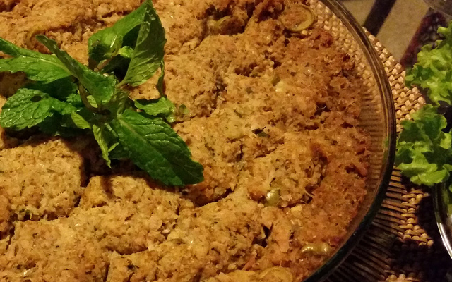 Quibe de sardinha assado