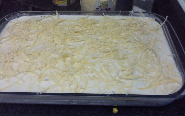 Lasanha de carne seca