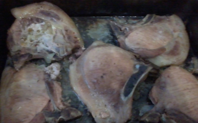 Bisteca suína ao vinagre de maçã