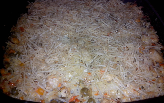 Arroz de forno com frango da Elu