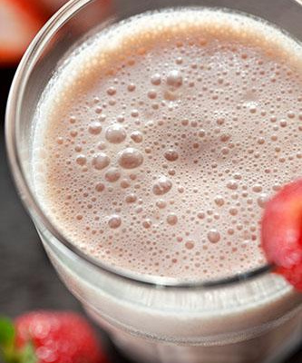 Smoothie de Morango com Amaranto em Flocos