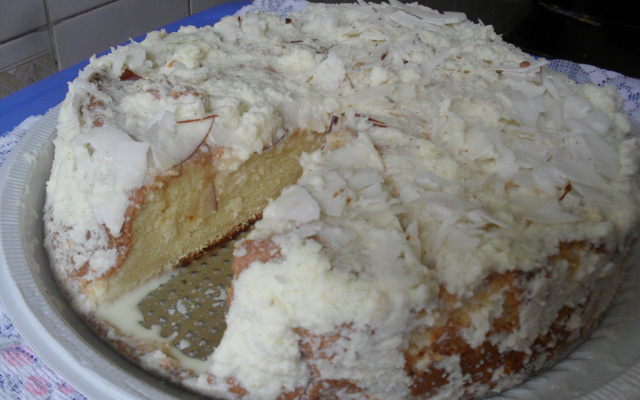 Bolo gelado toalha felpuda