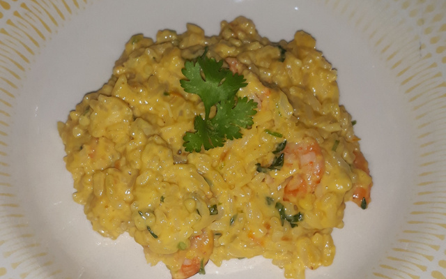 Risoto de camarão (simples)