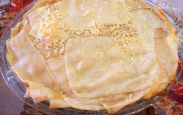 Lasanha simples de frango