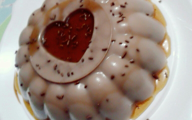 Pudim de maria-mole de chocolate