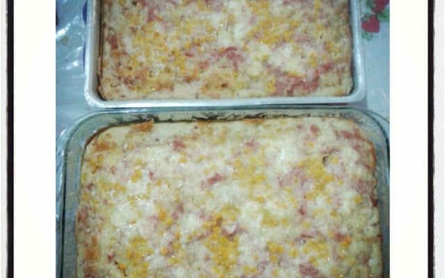 Torta salgada de presunto e queijo